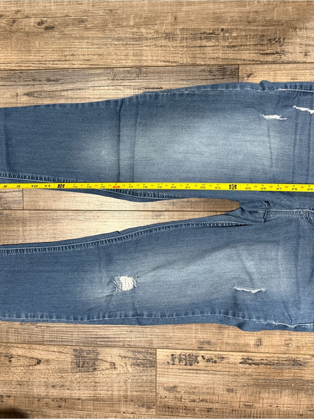 Democracy Skinny Ankle Jeans in Medium Blue with Light Distressing - Picture 6 of 6